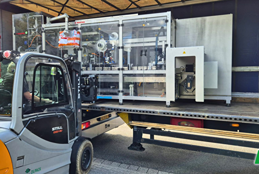 SBS verpakt rijst in 1-2 kg blokbodemzakken met bovenvouw en label voor Belgische klant