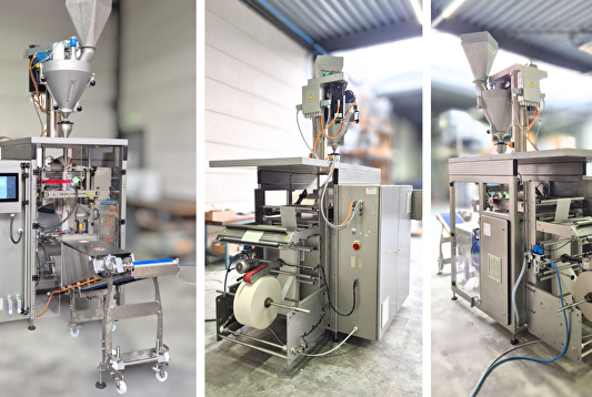 Rovema VPI 260 verpakt ongediertebestrijdingspoeder in papieren zakjes van 10, 25 en 50 g voor Britse klant