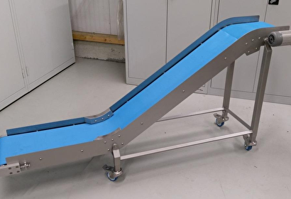 zakken-afvoerband 300mm breed, nieuw